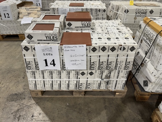 PALLET OF TERRACOTTA COLOR TILE =SQ FT 408