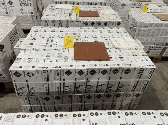 PALLET OF TERRACOTTA COLOR TILE =SQ FT 384