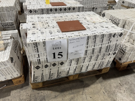 PALLET OF TERRACOTTA COLOR TILE =SQ FT 384