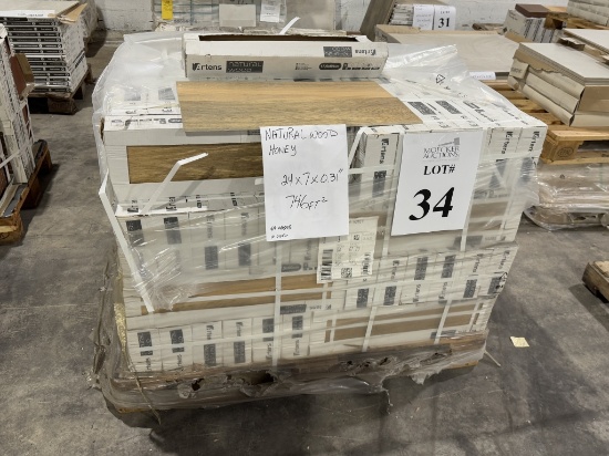 PALLET OF NATURAL WOOD HONEY =SQ FT 746
