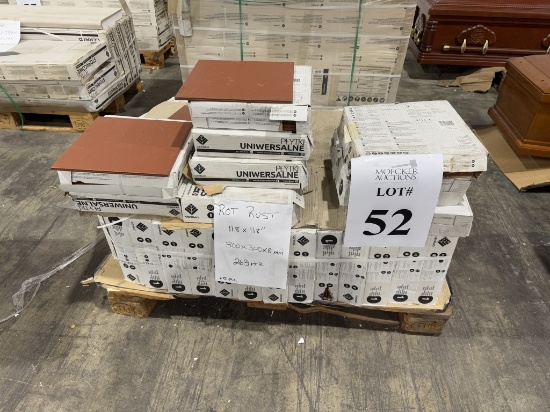 PALLET OF TERRACOTTA COLOR TILE (RUST) =SQ FT 263
