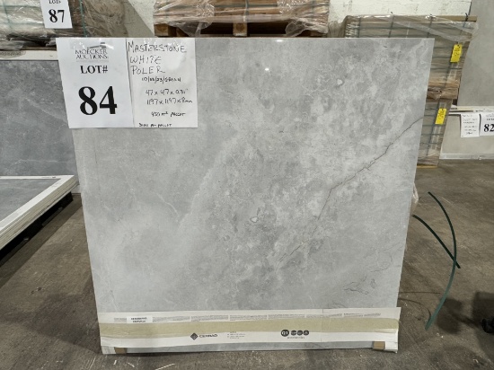 PALLET OF MASTERSTONE WHITE POLER =SQ FT 450