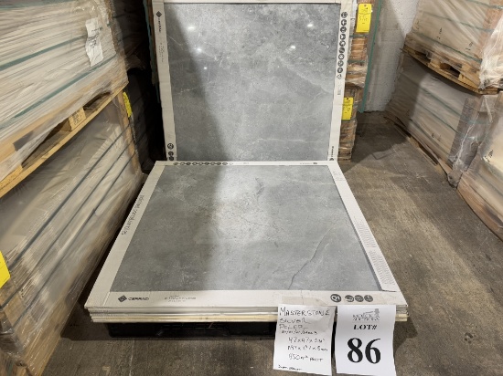 PALLET OF MASTERSTONE SILVER POLER =SQ FT 121