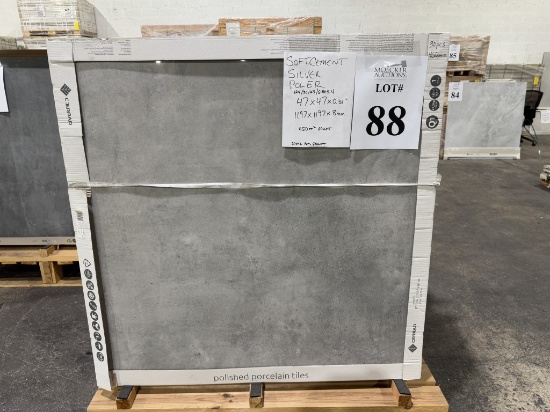 PALLET OF MASTERSTONE SILVER POLE =SQ FT 450