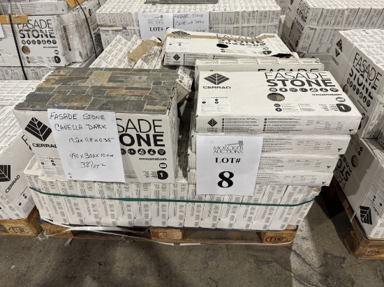 PALLET OF FASADE STONE, CANELLA DARK =SQ FT 387