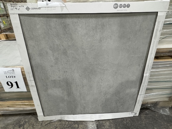 PALLET OF SOFTCEMENT SILVER RECT =SQ FT 613