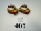 CARTAGENA PAIR CERAMIC CARS