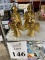 LOT CONSISTING OF WALL DÉCOR METAL ANGLE ORNAMENTS