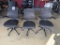 MESH BACK AND FABRIC ROLLING OFFICE CHAIRS