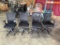 MESH BACK AND FABRIC ROLLING OFFICE CHAIRS