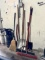 LOT CONSISTING OF ASSORTED PUSH BROOMS AND SHOVELS