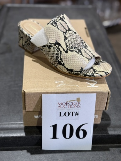 KAANAS SNAKESKIN MULES SANDAL (1) PAIR SIZE 8