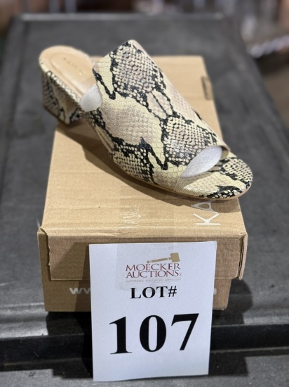 KAANAS SNAKESKIN MULES SANDAL (1) PAIR SIZE 10
