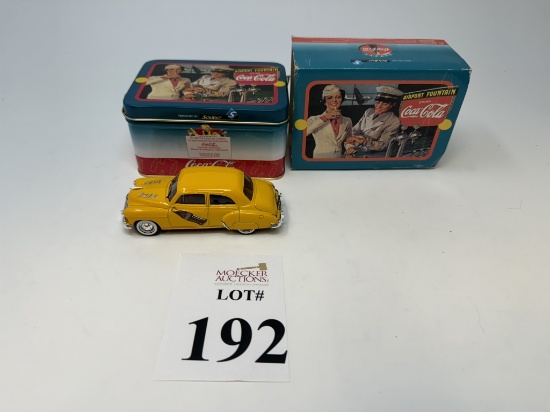 SOLIDO DIECAST 1950 CHEVY COCA COLA IN TIN BOX