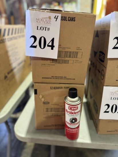 BOXES OF CRC BRAKLEEN BRAKE PARTS CLEANERS
