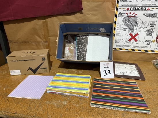 LOT CONSISTING OF ASSORTED PRINTING PAPER AND V4LINK TONER CARTRIDGES