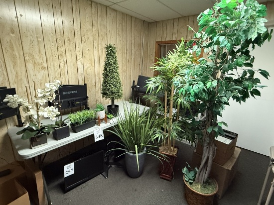 LOT CONSISTING OF ASSORTED FAUX POTTED PLANTS