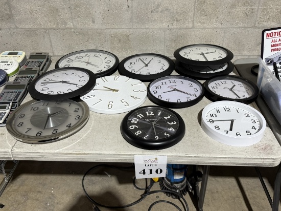 LOT CONSISTING OF ASSORTED WALL TIME CLOCKS