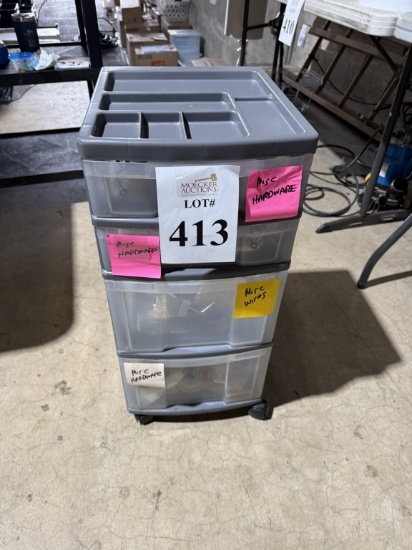 LOT CONSISTING OF PLASTIC STORAGE CABINET