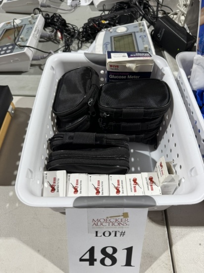 LOT CONSISTING OF ASSORTED BLOOD GLUCOSE MACHINES AND SUPPLIES
