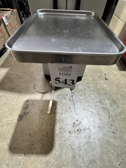 BLICKMAN BUILT STAINLESS STEEL MAYO TRAY ADJUSTABLE