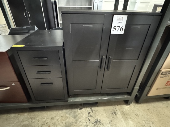 ASSORTED CABINETS (1) 3-DRAWER AND (1) 2-DRAWER