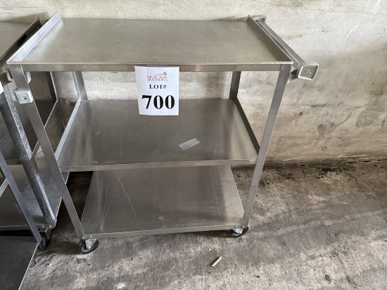 STAINLESS STEEL MEDICAL UTILITY CART