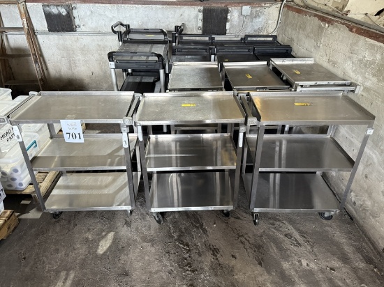 STAINLESS STEEL MEDICAL UTILITY CARTS
