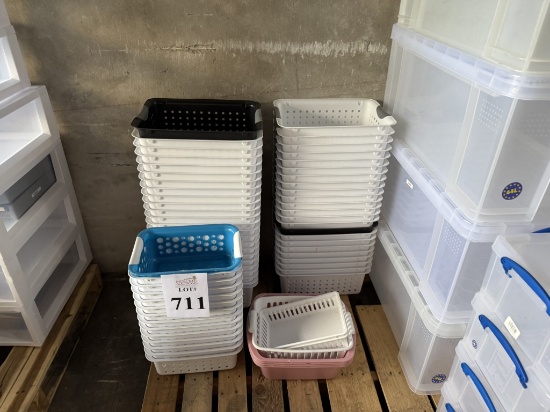 LOT CONSISTING OF (50) STERLITE PLASTIC BASKETS