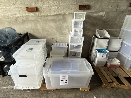 LOT C ONSISTING OF (20+/-) PLASTIC TOTES