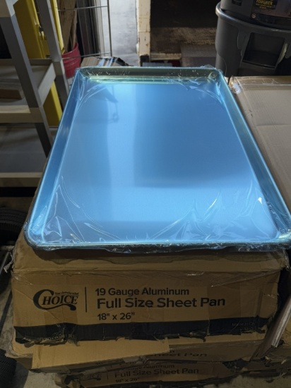 CHOICE ALUMINUM FULL SIZE SHEET PANS (NEW IN BOX) 19 GAUGE