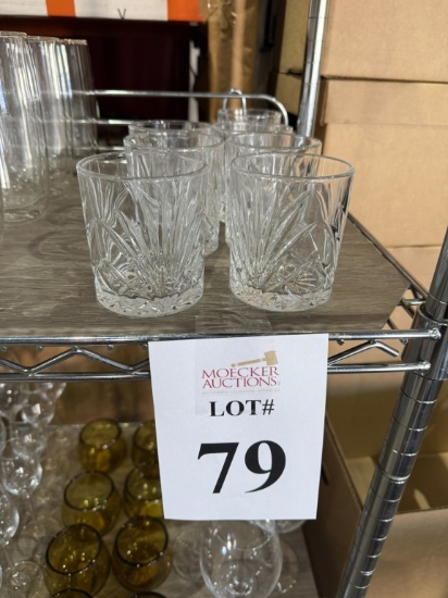 LOT CONSISTING OF (7) CRYSTAL DOUBLE OLD FASHIONED GLASSES