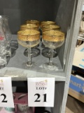 SET OF (6) CRYSTAL CHAMPAGNE SHERBET GLASSES