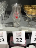 SET OF (2) KAPOK TREE HURRICANE GLASSES