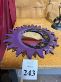 HANDMADE WOOD AND HAND PAINTED FRAME MIRROR