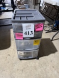 LOT CONSISTING OF PLASTIC STORAGE CABINET