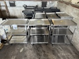 STAINLESS STEEL MEDICAL UTILITY CARTS