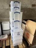 LOT CONSISTING OF (9) ASSORTED SIZE PLASTIC TOTES