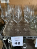 LOT CONSISTING OF (11) ZAFFERANO WINE GLASSES