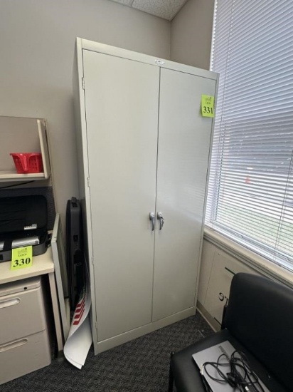 TWO DOOR METAL STORAGE CABINET