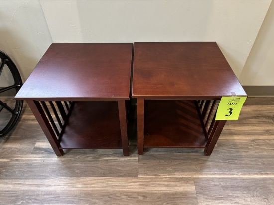 20" X 20" WOOD SIDE TABLES