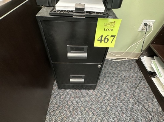 TWO DRAWER METAL FILE CABINET