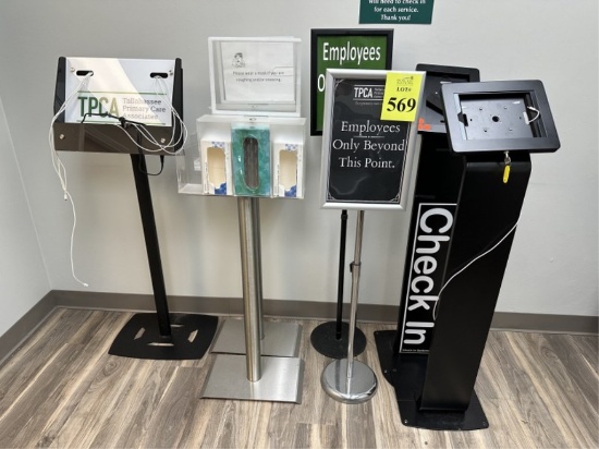 LOT CONSISTING OF: VARIOUS SIGN HOLDERS