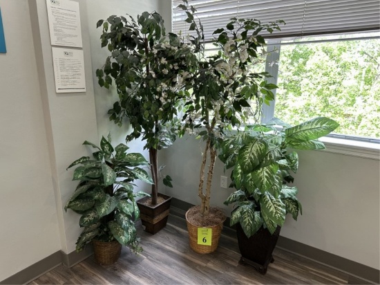LOT CONSISTING OF: (4) ARTIFICIAL PLANTS AND TREES
