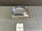 BEY-BERK NAVY BLUE LEATHER SNAP VALET TRAYS
