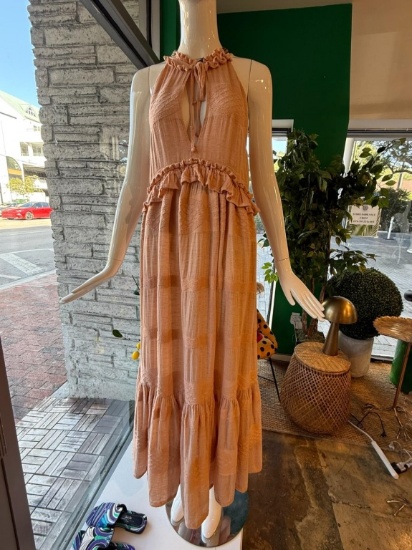 PEARL & CAVIAR ZAKAR MAXI DRESS HYDRA MONOCHROME