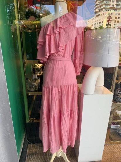 PEARL & CAVIAR MAXI DRESS, SIZE S/M