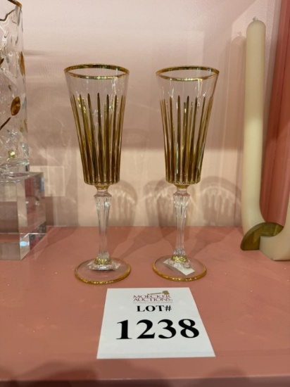 LES OTTOMAN CRYSTAL CHAMPAGNE GLASS SET