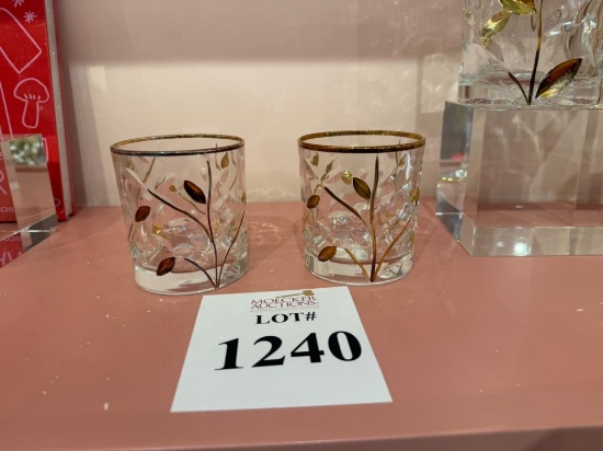 LES OTTOMANS MURANO GLASSES WATER GOLD SET