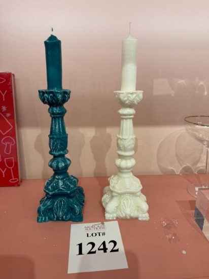 LES OTTOMAN CARVED CANDLE (BLUE) (WHITE)